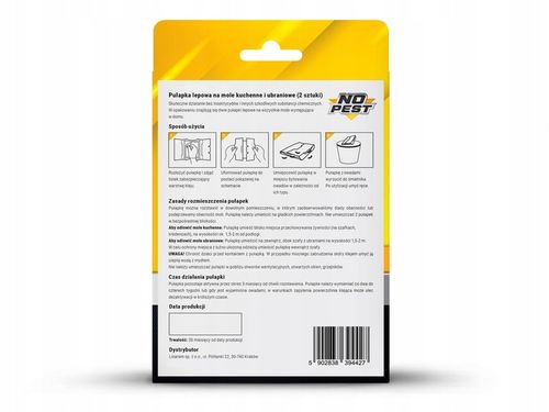 PUŁAPKA LEP NA MOLE SPOŻYWCZE KUCHENNE ODZIEŻOWE UBRANIOWE 2W1 10 SZT na Arena.pl