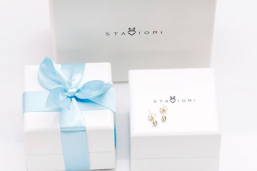 Złote kolczyki KXD4897 - Diament na Arena.pl