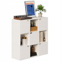 Regał szafka komoda 9półek kwadratowa komoda zamykana biała nowoczesna loft