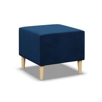 Pufa, podnóżek, MILO, velvet, 51x51x40 cm, granatowy | TYLETEGOTU