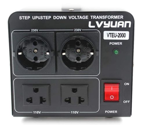 Konwerter napięcia 2000 VA 110V transformator pierścieniowy VTEU-2000 IEC na Arena.pl