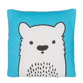 Bawełniana poduszka dla dzieci miś 45 x 45 cm niebieska WARANASI
