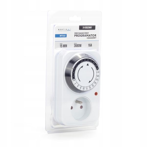 2x PROGRAMATOR CZASOWY MECHANICZNY DO GNIAZDKA DOBOWY 24H 15-MIN ZESTAW zdjęcie 5