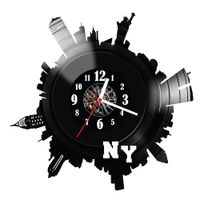 Zegar ścienny z płyty winylowej Nowy York 263.14