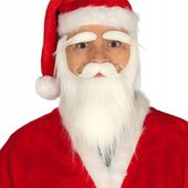 BRODA ŚWIĘTEGO MIKOŁAJA biała zarost wąsy brwi święta boże narodzenie