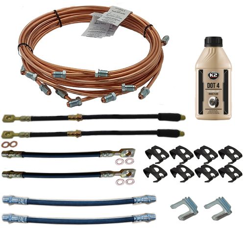 OPEL ZAFIRA A Zestaw przewodów hamulcowych miedzianych + elastycznych na Arena.pl