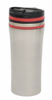 Kubek termiczny LIBERICA, czerwony, srebrny