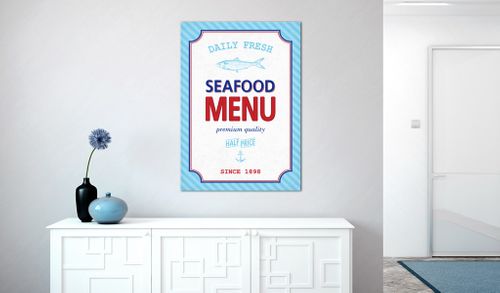 Obraz - Seafood menu Rozmiar - 50x70 na Arena.pl