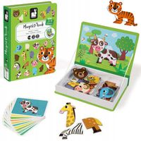Janod Magnetibook Układanka Magnetyczna Zwierzęta Magnesy Ilustrowane wzory