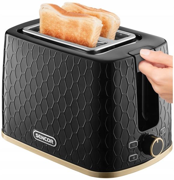 Toster 3 funkcje Sencor 7201BK 930W biały odgrzewanie timer tacka termostat zdjęcie 2