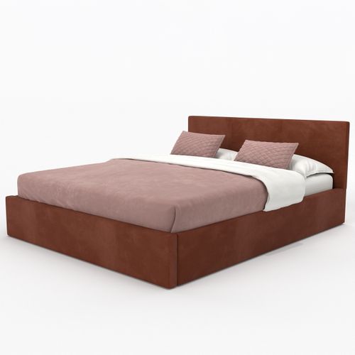 ŁÓŻKO TAPICEROWANE DO SYPIALNI 140x200 ŁÓŻKO PODWÓJNE Z POJEMNIKIEM MIODOWE na Arena.pl