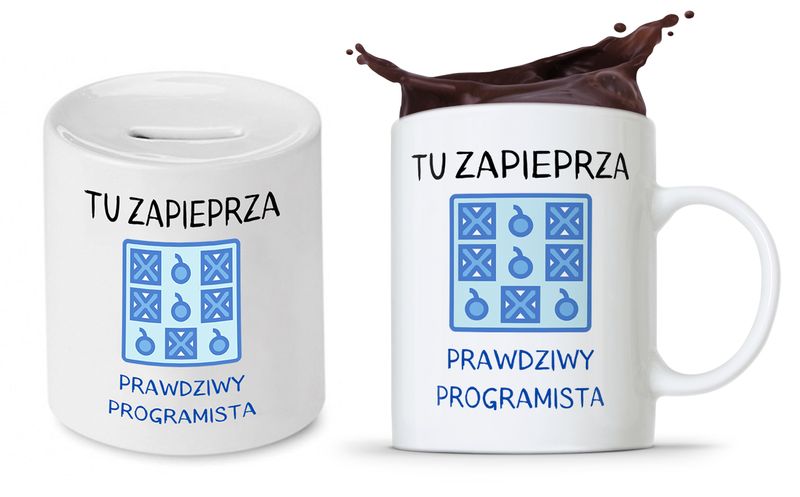 Zestaw Dla Informatyka Prezent Kubek + Skarbonka Z Nadrukiem Ze Zdjęciem zdjęcie 1