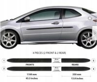 Honda CIVIC 07-12 Listwy CZARNE Boczne Drzwi