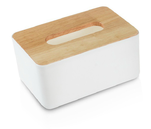 Elegancki mały pojemnik,pudełko na chusteczki,podajnik z bambusową pokrywką na Arena.pl