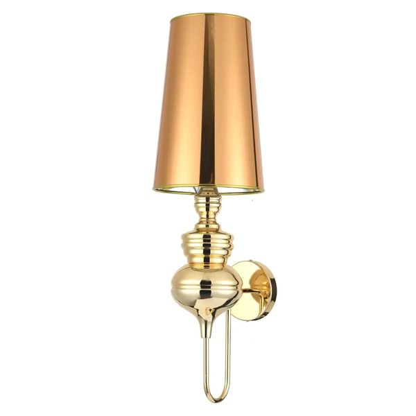 Kinkiet klasyczny Queen MB-8046-25 gold Step pałacowy z abażurem złoty zdjęcie 1