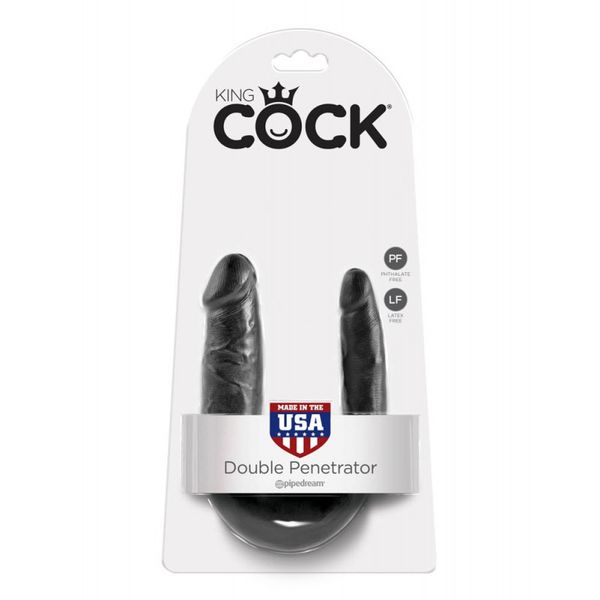 King Cock U-Shaped Small Dwustronne Dildo zdjęcie 1