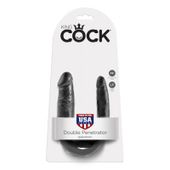 King Cock U-Shaped Small Dwustronne Dildo