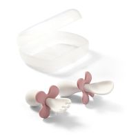 BABYONO Sztućce ergonomiczne do nauki jedzenia dla dzieci różowe