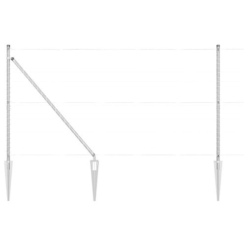 Słupek ogrodzeniowy. 52 pcs Srebrny 3.2 x 3.2 x 140 cm Stal na Arena.pl