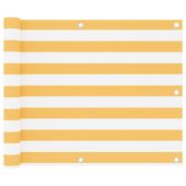 Parawan balkonowy, biało-żółty, 75x400 cm, tkanina Oxford