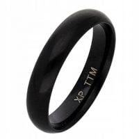 CZARNA OBRĄCZKA PIERŚCIONEK STAL rozm. 19 (9)