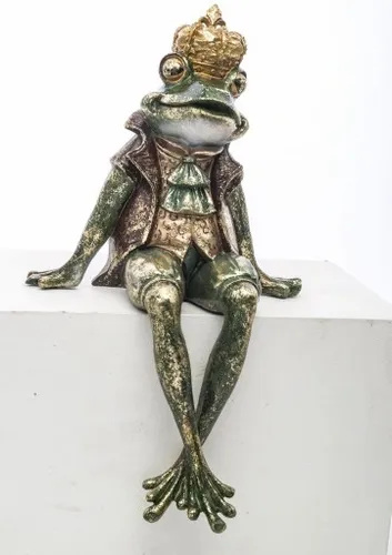 FIGURKA FIGURA ŻABA ŻABKA SIEDZĄCA W KORONIE na Arena.pl