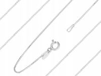 Długi Srebrny Cienki Klasyczny Damski Łańcuszek Kostka 0,9mm Wenecjana 90