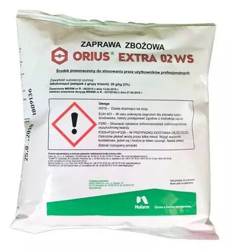 Orius Extra 02WS 1,5kg NUFARM zaprawa tebukonazol, zgorzel, śnieć, na Arena.pl