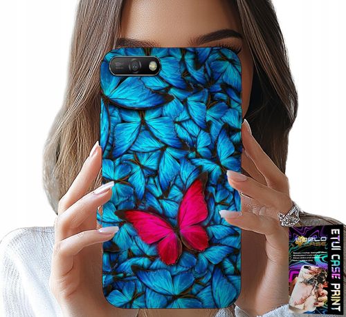 ETUI DO HUAWEI Y6 2018 - NIEBIESKIE MOTYLKI, MOTYL, KOBIECE WZORY na Arena.pl