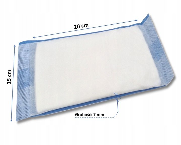 KOMPRESY OPATRUNKI WYSOKOCHŁONNE NIEJAŁOWE 15X20cm OPATRYWANIE RAN zdjęcie 2
