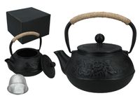 Czajniczek żeliwny z emaliowanym wkładem