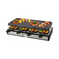GRILL ELEKTRYCZNY RACLETTE XXL 1400W dla 8 osób dwustronna płyta szpatułki