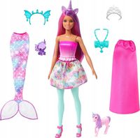 DREAMTOPIA BARBIE LALKA PRZEBIERANKI SWIAT FANTAZJI syrenka jednorożec
