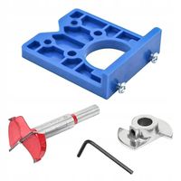 Frez do zawiasów puszkowych fi 35mm z ogranicznikiem głębokości i szablonem