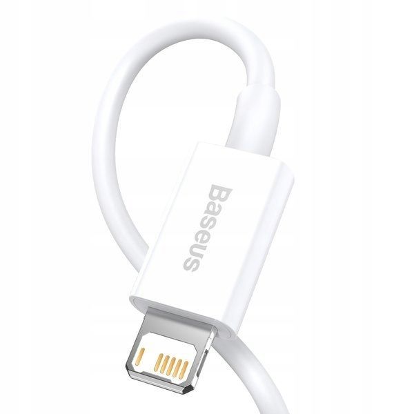 BASEUS KABEL PRZEWÓD USB LIGHTNING DO IPHONE 2.4A BEZPIECZNY MOCNY 1M zdjęcie 5