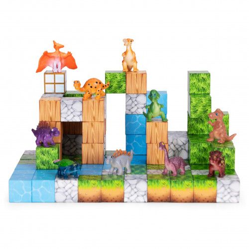 KLOCKI MAGNETYCZNE 114 ELEMENTÓW DINOZAURY DLA DZIECI 3+ LATA na Arena.pl