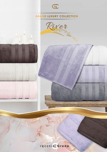 Ręcznik River 70x130 gruby bawełna Greno brązowy na Arena.pl