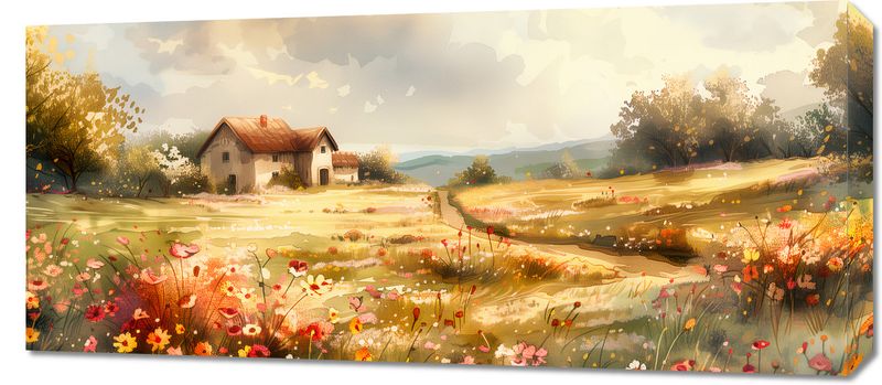 Obraz 90x40cm Sielski Domek zdjęcie 1