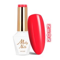 Lakier hybrydowy LED/UV Gel Polish MollyNails Neons Nr 77 Neon Red 8g