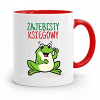 Kubek Czerwony Prezent Dla Księgowej Księgowego Z Nadrukiem Ze Zdjęciem