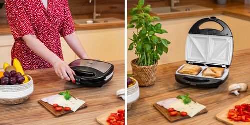 Opiekacz do kanapek Teesa 800W grill gofry tosty na Arena.pl