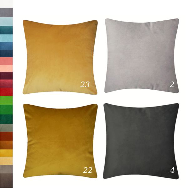 Poszewka 50X50CM ŻÓŁTA SŁONECZNA aksamitna Poduszka dekoracyjna ozdobna zdjęcie 11