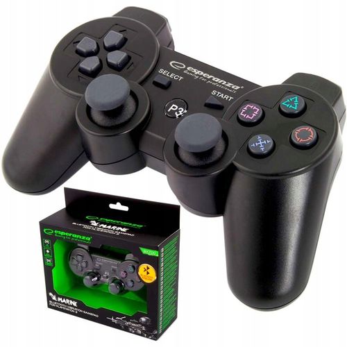 BEZPRZEWODOWY GAMEPAD BLUETOOTH PAD PS3 WIBRACJA CZARNY ESPERANZA MARINE na Arena.pl