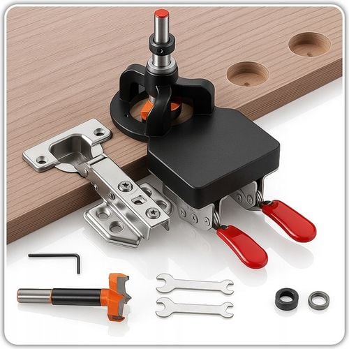 SZABLON DO WIERCENIA OTWORÓW POD ZAWIAS FREZ DO PUSZEK ZNACZNIK na Arena.pl