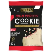 Ciastko Proteinowe o Smaku Truskawek z Białą Czekoladą Frank&amp;oli, 50g