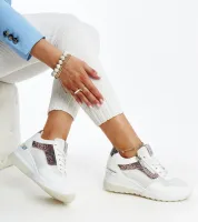 Białe sneakersy damskie  na koturnie CROSS JEANS 40