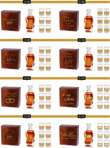 prezent SKRZYNKA KARAFKA SZKLANKI Z GRAWEREM na Arena.pl