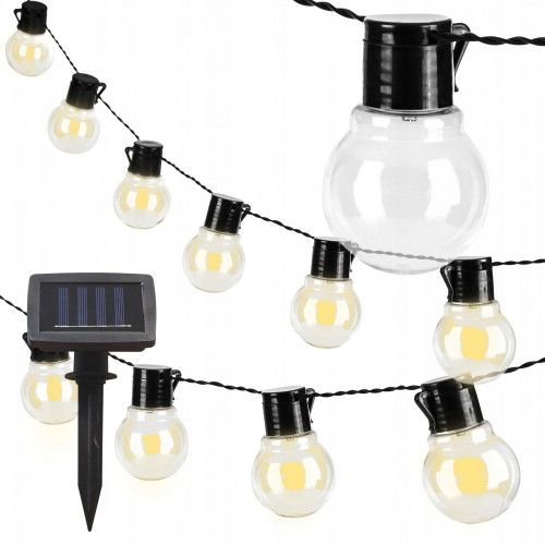 GIRLANDA SOLARNA OGRODOWA KULKI 10 LED zdjęcie 2