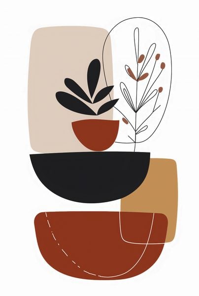 Plakat 68x101cm Botaniczna Abstrakcja zdjęcie 1