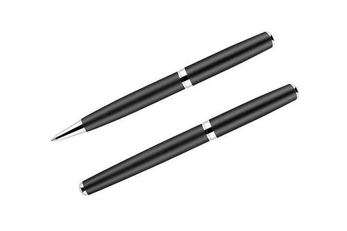 Elegancki zestaw piśmienniczy KEMER Czarno Srebrny na Arena.pl